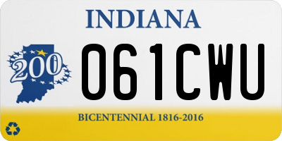 IN license plate 061CWU