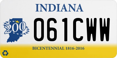 IN license plate 061CWW