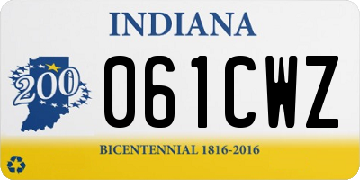 IN license plate 061CWZ