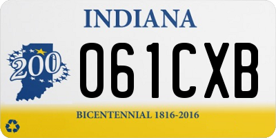 IN license plate 061CXB