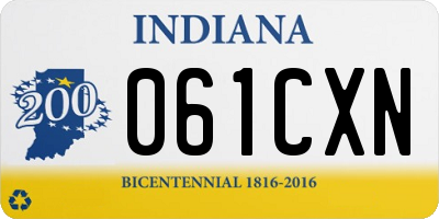 IN license plate 061CXN