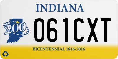 IN license plate 061CXT