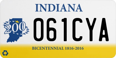 IN license plate 061CYA