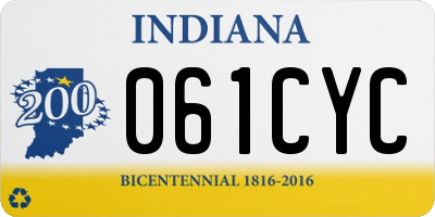 IN license plate 061CYC