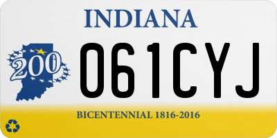 IN license plate 061CYJ