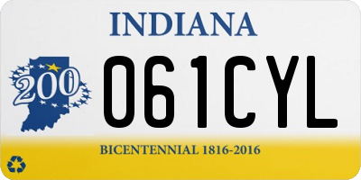 IN license plate 061CYL