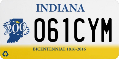 IN license plate 061CYM