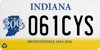 IN license plate 061CYS