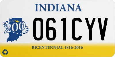 IN license plate 061CYV