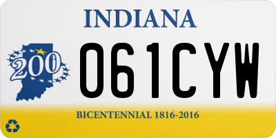 IN license plate 061CYW