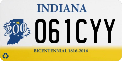 IN license plate 061CYY