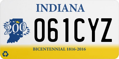 IN license plate 061CYZ