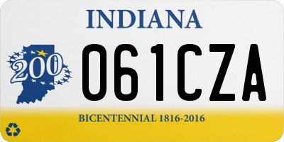 IN license plate 061CZA
