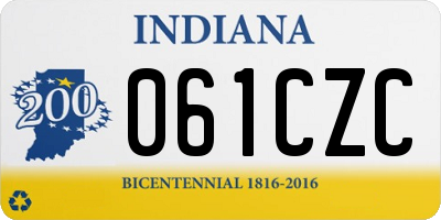 IN license plate 061CZC