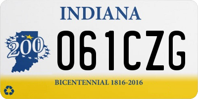 IN license plate 061CZG