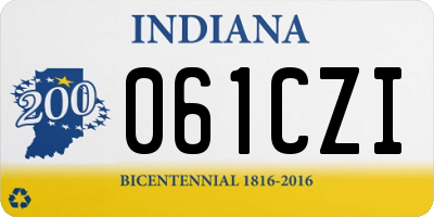 IN license plate 061CZI
