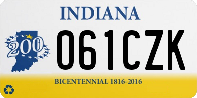 IN license plate 061CZK