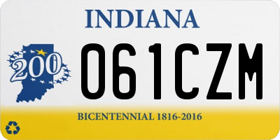IN license plate 061CZM