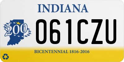 IN license plate 061CZU