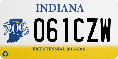 IN license plate 061CZW