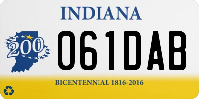 IN license plate 061DAB