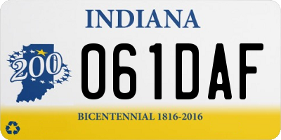 IN license plate 061DAF