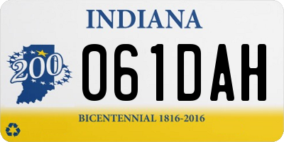 IN license plate 061DAH