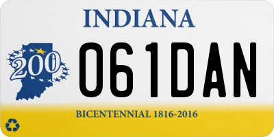 IN license plate 061DAN