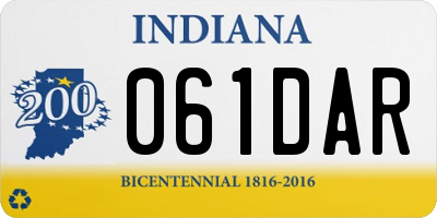 IN license plate 061DAR