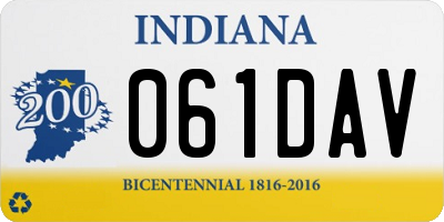 IN license plate 061DAV
