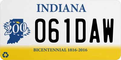 IN license plate 061DAW