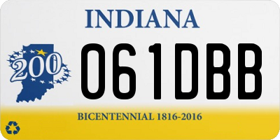 IN license plate 061DBB