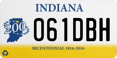 IN license plate 061DBH