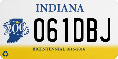 IN license plate 061DBJ