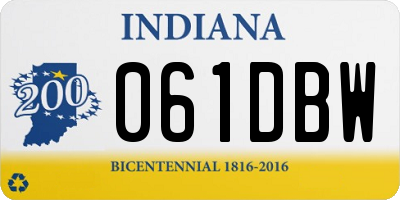 IN license plate 061DBW
