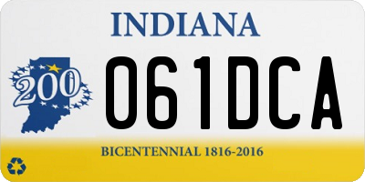 IN license plate 061DCA