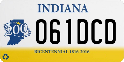 IN license plate 061DCD