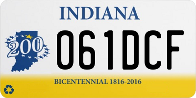 IN license plate 061DCF