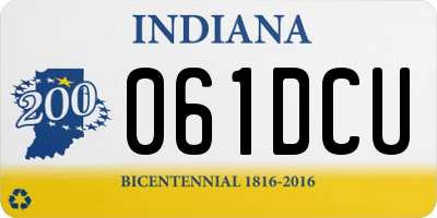 IN license plate 061DCU