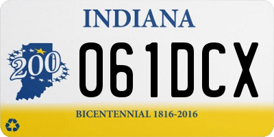 IN license plate 061DCX