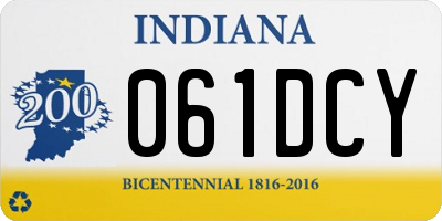 IN license plate 061DCY