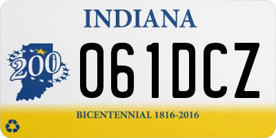 IN license plate 061DCZ