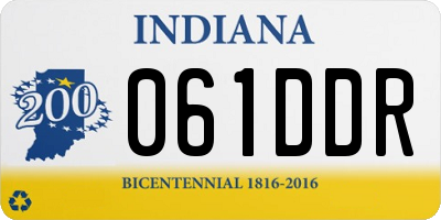 IN license plate 061DDR