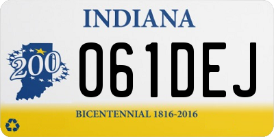 IN license plate 061DEJ