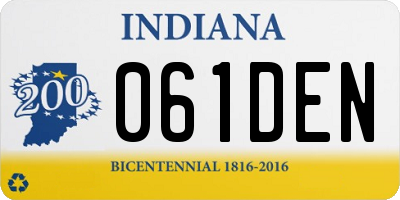 IN license plate 061DEN