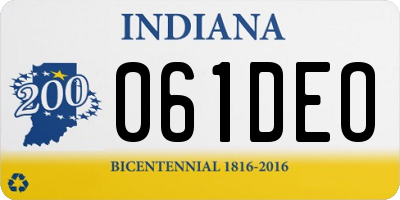IN license plate 061DEO
