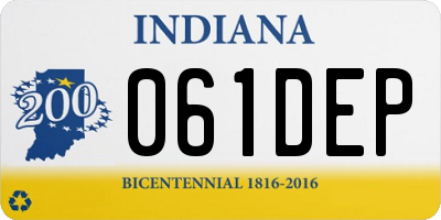 IN license plate 061DEP