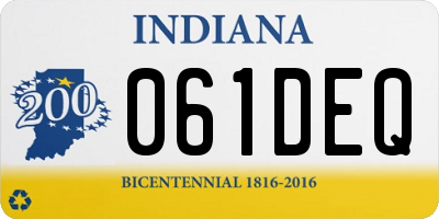 IN license plate 061DEQ