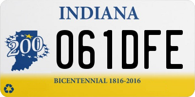 IN license plate 061DFE