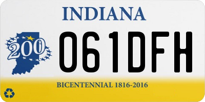 IN license plate 061DFH